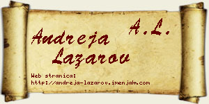 Andreja Lazarov vizit kartica